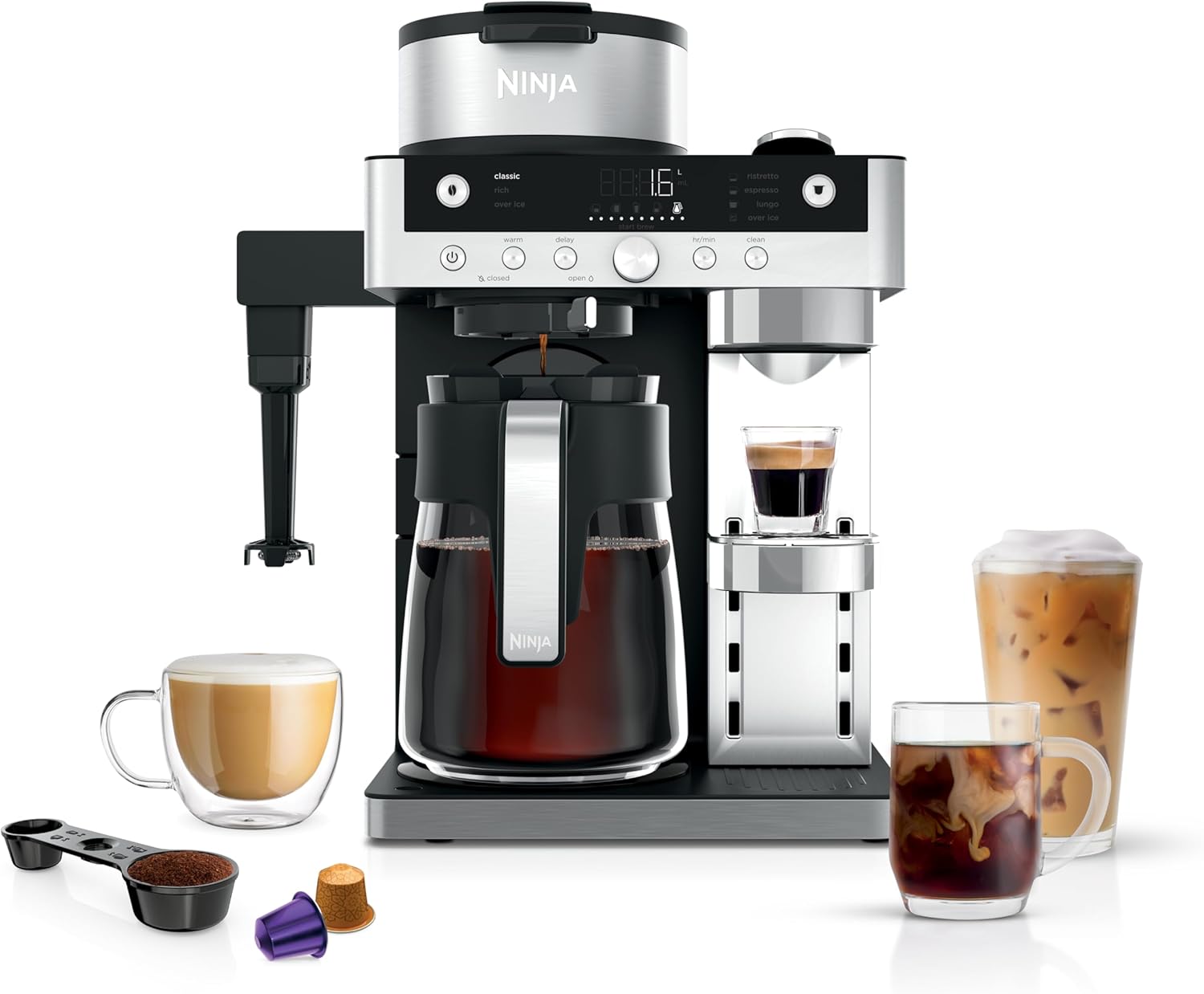 Ninja Prestige Dualbrew Filter and Capsule Coffee Machine CFN802EU