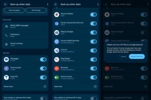 On Android, you will now decide which application to back up