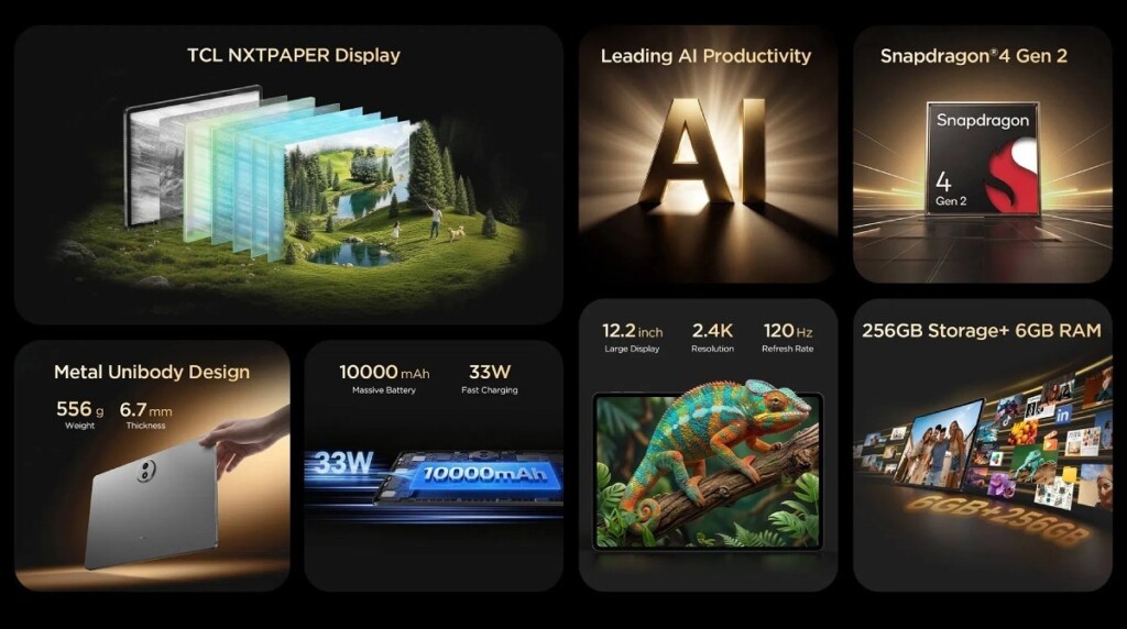 TCL Tab A1 NXTPAPER has arrived, Tbot ​​turns children's watch into robot