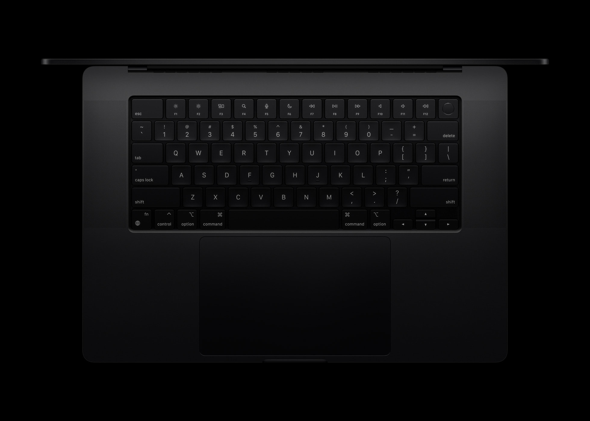 M4 MacBook Pro's keyboard and large trackpad
