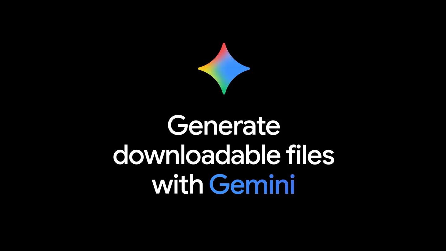 Image published by Google for the feature of creating downloadable files with Gemini.